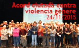 Acte de signatura de la renovació de l'Acord Ciutadà contra la violència de gènere